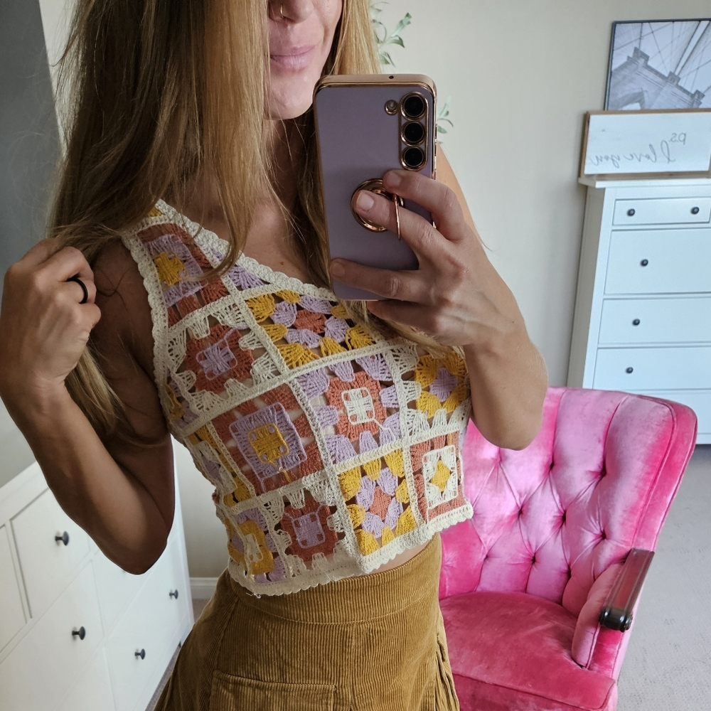 Rebellion Multicolor Crochet Top
